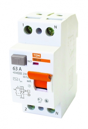 TDM ELECTRIC SQ0203-0018 Устройство защитного отключения ВД1-63 2Р 63А 300мА TDM